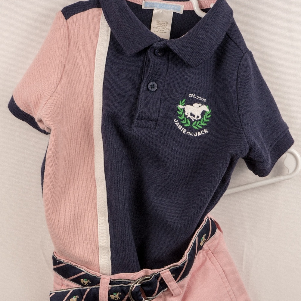 Janie and Jack Boy's Polo w/ Shorts 3/6M